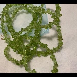 Long peridot 34" string neckless. Can be doubled